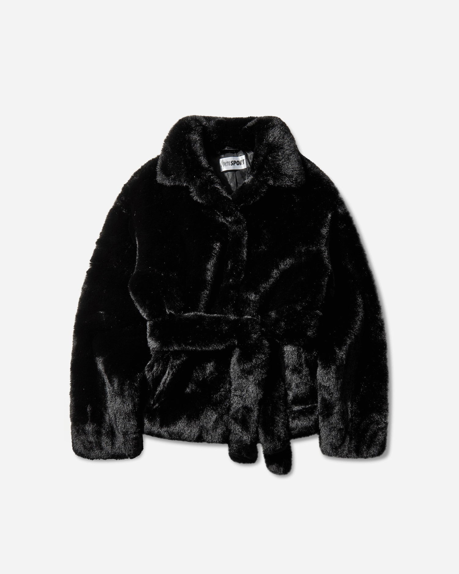 Bunda OpéraSPORT Fiona Faux Fur Belted Jacket Čierna | K21FW25 4, 1