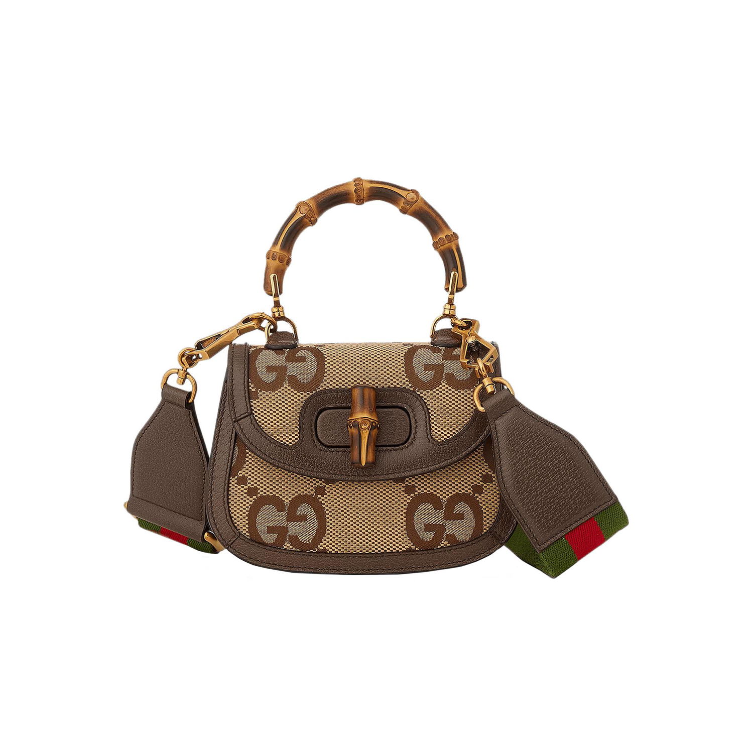 Kabelka Gucci Bamboo 1947 Jumbo GG Mini Bag Hnedá | 686864 UQLBT 2570, 1