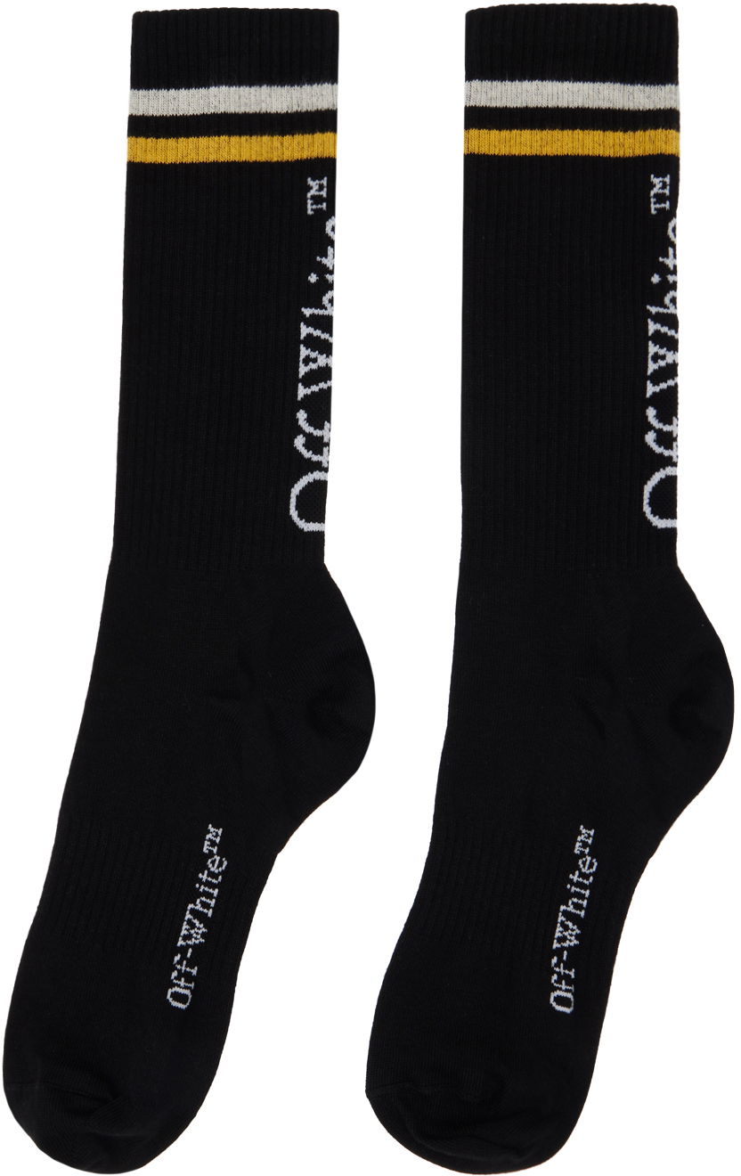 Ponožky Off-White Off-White Stripe Socks Čierna | OMRA078F23KNI0011004, 1