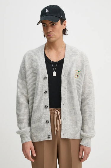 Sveter Drôle de Monsieur Wool Cardigan Šedá | E.CA130.PA021.GY, 0
