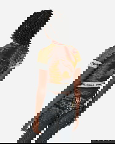 Crop Top Ottolinger Mesh Graphic T-Shirt Žltá | 100124 OTDRMS, 3