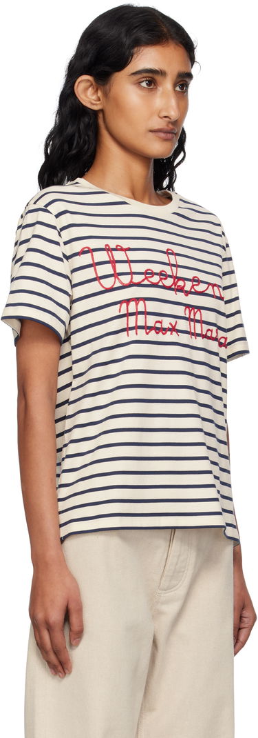 Tričko Max Mara Weekend Max Mara Olga Floral Embroidered T-Shirt Biela | 2515971042600, 4