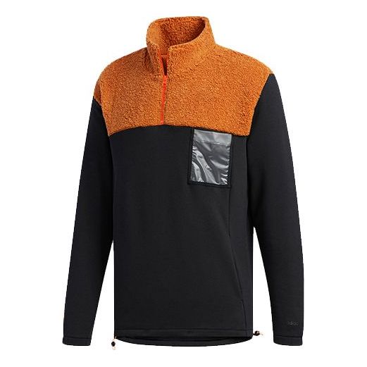 Sveter adidas Originals Half Zipper Splicing Pullover Oranžová | FU3916