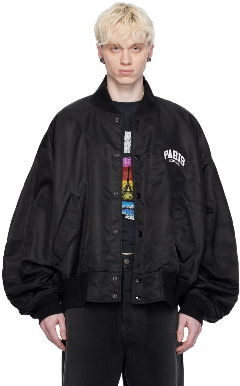 Bomber bunda Balenciaga Bomber Jacket Čierna | 768924-TNO27-1000