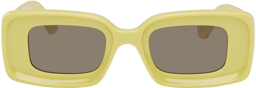 Slnečné okuliare Loewe Yellow Rectangular Sunglasses Žltá | LW40101IW4639E, 0
