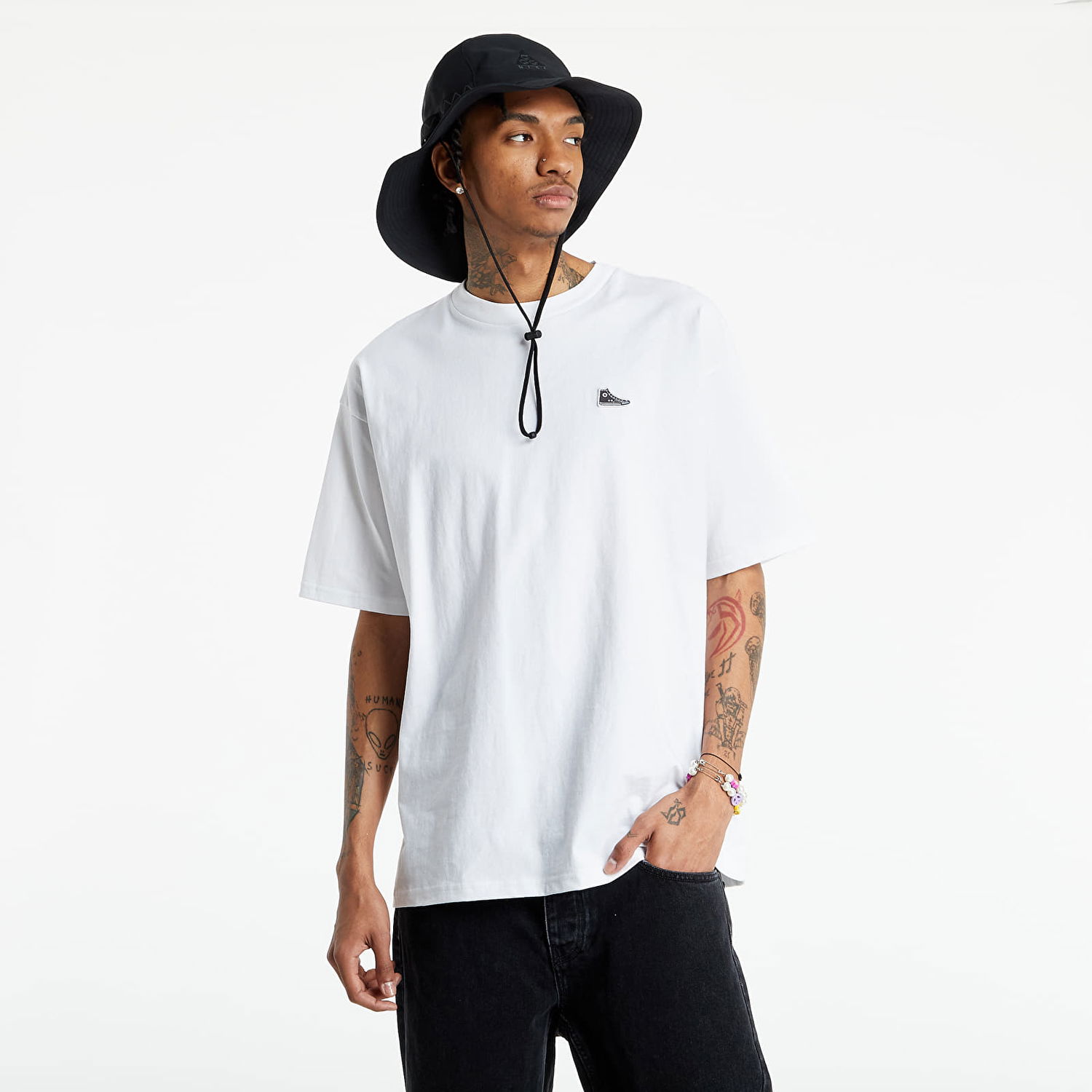Tričko Converse Chuck Taylor Sneaker Patch Crew Neck T-Shirt Biela | 10020931-A01, 1