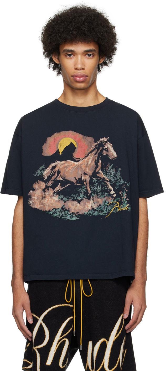 Tričko Rhude Santo T-Shirt Čierna | RHPS24TT14012610, 0