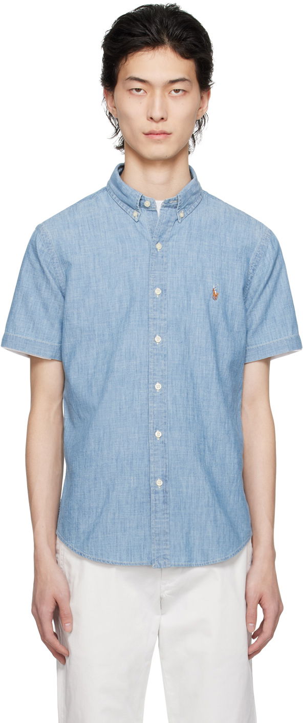 Košeľa Polo by Ralph Lauren Blue Slim-Fit Shirt Modrá | 710844536002, 0