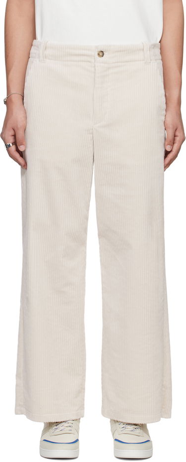 Nohavice A.P.C. A.P.C. River Corduroy Wide-Leg Pants Béžová | COHDW-H08470, 0