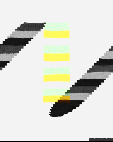 Ponožky KAPITAL Rainbowy Happy Heel Socks Čierna | EK-1365XS BLACK, 2
