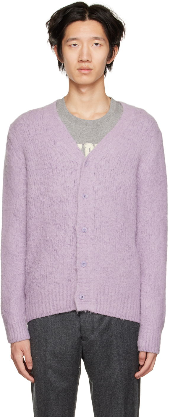 Sveter AMI Brushed Cardigan Fialová | HKC153.028, 0