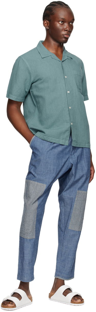 Košeľa Universal Works Universal Works Road Linen Shirt Zelené | P3067, 3