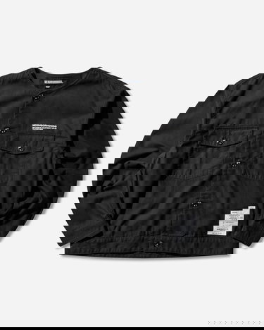 Košeľa Neighborhood URBAN EQUIPMENT No Collar Longsleeve Shirt Čierna | 252AQNH-SHM06 BLACK, 0