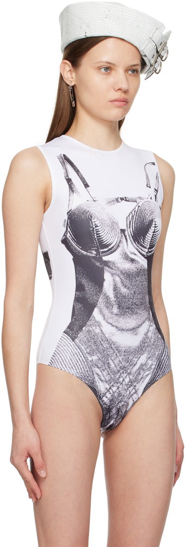 Body Jean Paul Gaultier Gaultier Graphic Print Bodysuit Biela | 24/25-F-BD033-J549-0100, 3
