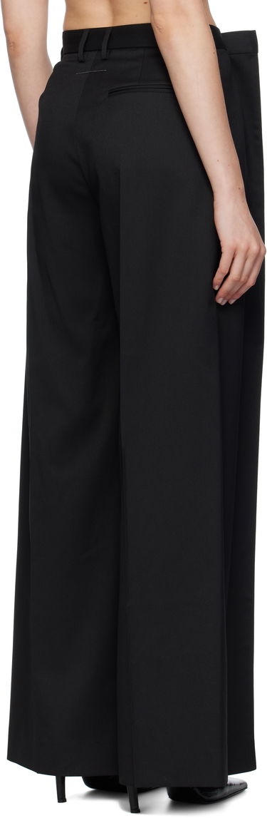 Nohavice Maison Margiela MM6 Maison Margiela Tailoring Blend Wide-Leg Trousers Čierna | S52KA0539 M35227, 2