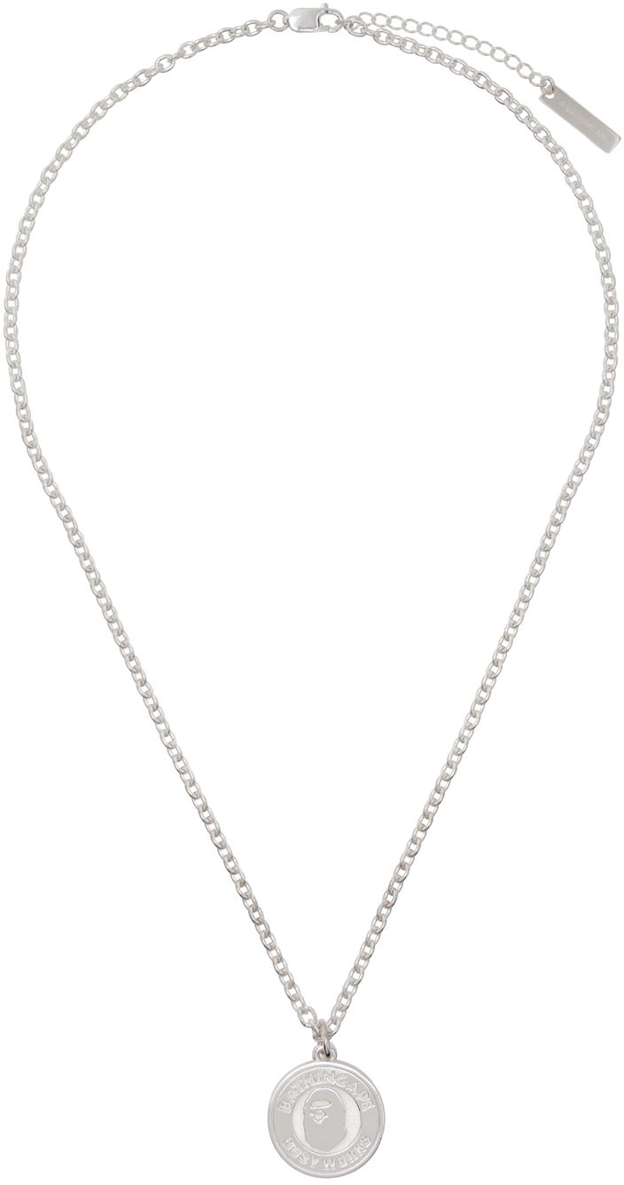 Náhrdelník BAPE BAPE Silver Busy Works Necklace Metalická | 001GDK301001M, 0