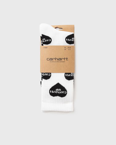 Ponožky Carhartt WIP Heart Logo Jacquard Socks Biela | I034483_1, 4