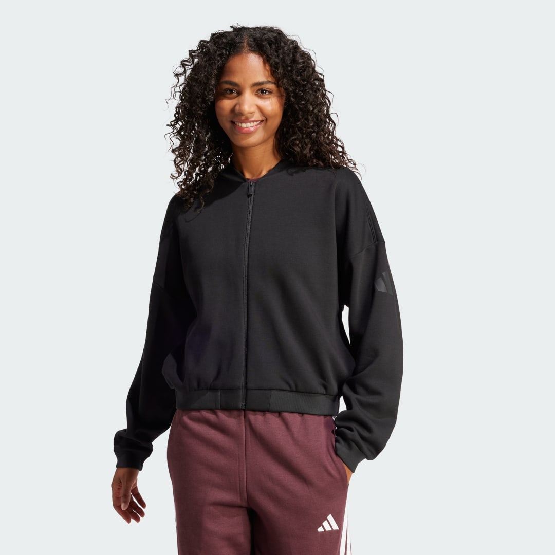 Mikina adidas Performance Logo Bomber Jacket Čierna | JD9965, 0