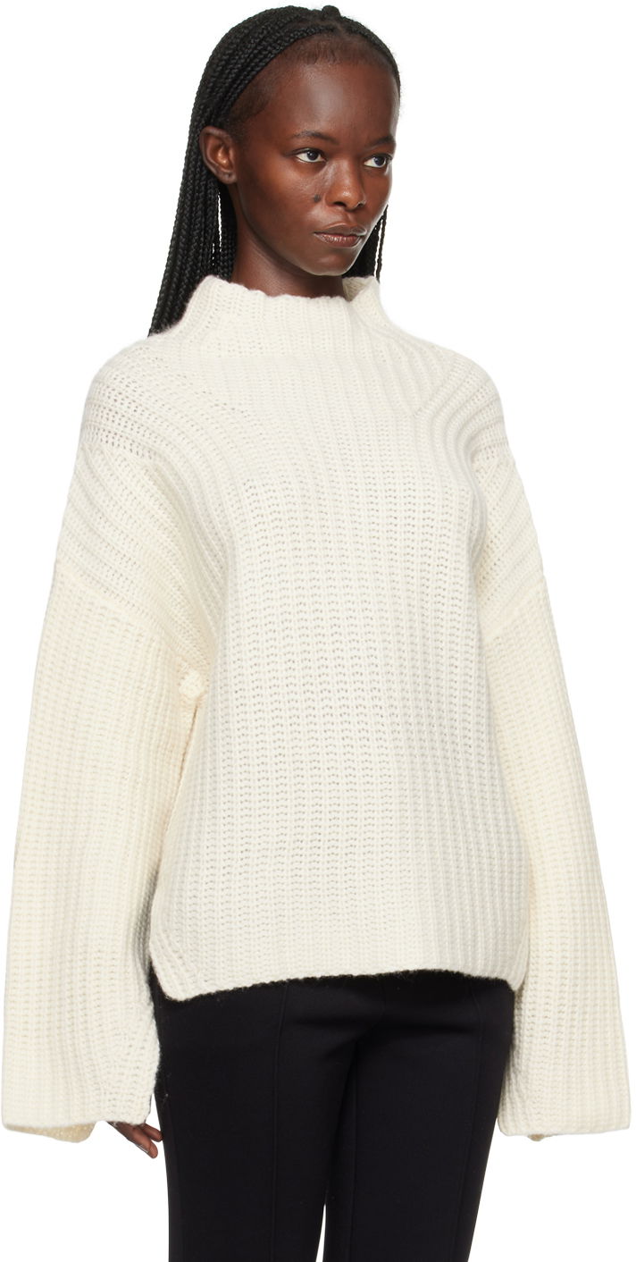 Sveter Loulou de Saison Loulou de Saison Bera Turtleneck Sweater Biela | BERA, 1