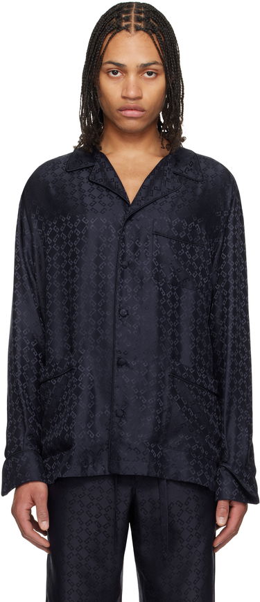 Pyžamo Givenchy Givenchy Monogram 72 Jacquard Pyjama Shirt Čierna | BM612J15U4401, 0