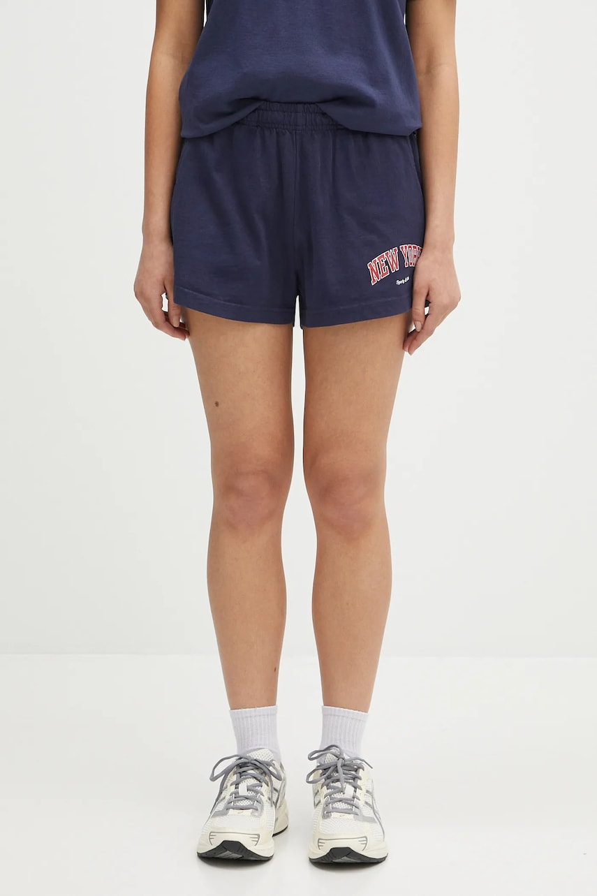 Šortky Sporty & Rich Sporty & Rich New York Ivy Disco Shorts, Medium Waist Navy | SH037606304BL106, 0