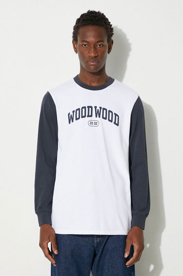 Tričko WOOD WOOD Mark IVY Longsleeve T-shirt Print Biela | 12135401.2489, 0