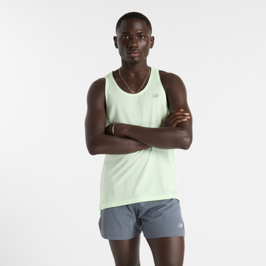 Tielko New Balance Athletics Singlet Zelené | mt41250-mew, 2