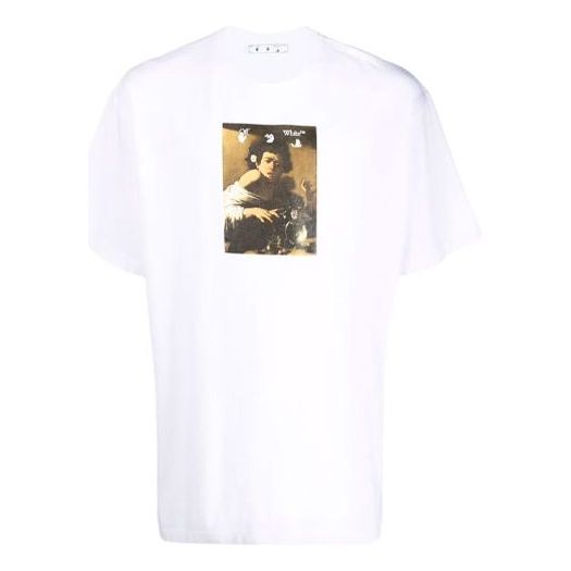 Tričko Off-White Off-White FW21 Caravaggio Painting Graphic T-Shirt Biela | OMAA119F21JER0170184, 0
