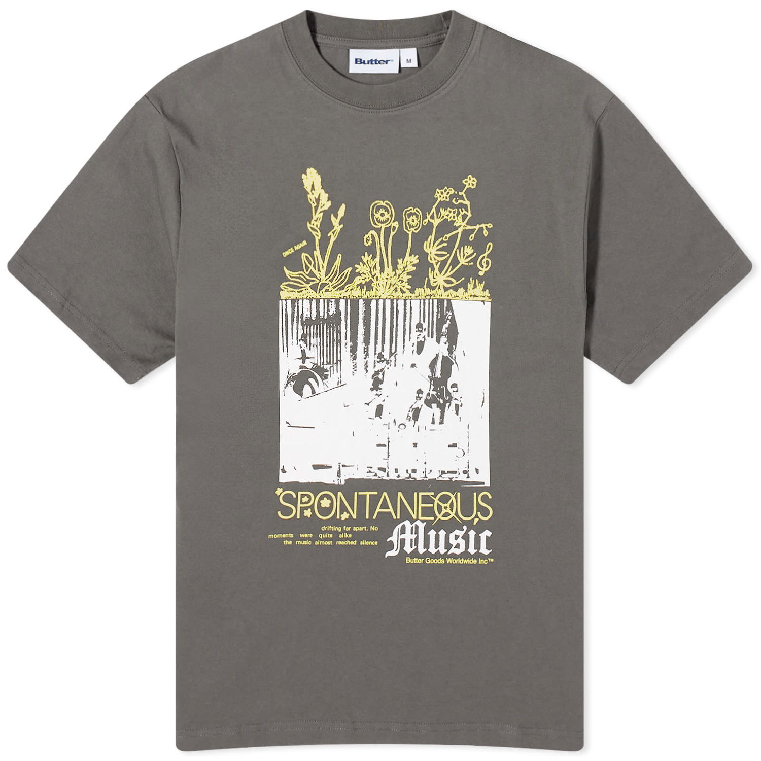 Tričko Butter Goods Spontaneous Music T-Shirt Šedá | BUTTERQ1240030, 0