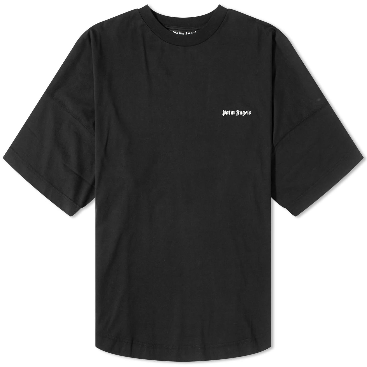 Tričko Palm Angels Embroidered Logo Oversized T-Shirt Čierna | PMAA002F23JER0011001, 0