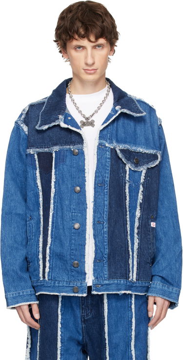 Bunda Charles Jeffrey Loverboy Charles Jeffrey LOVERBOY Clash of Clans Edition Frayed Stripe Denim Jacket Rôznofarebný | 54010202, 0