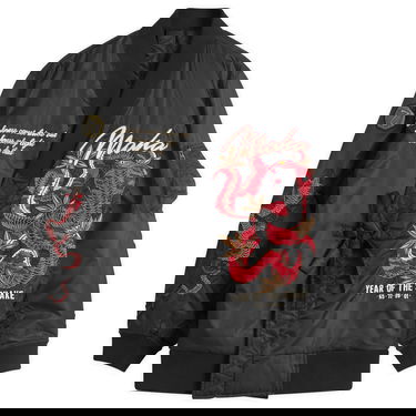 Bomber bunda Maharishi Maharishi Year Of The Snake MA-1 Kimono Jacket, Large Čierna | 6006-BLK, 0