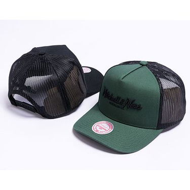 Šiltovka Mitchell & Ness Pinscript Trucker Olive/Black Zelené | HHSSINTL1144-MNNDKGN, 2