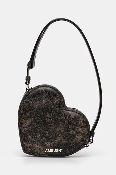 Taška cez rameno Ambush Crackle Heart Shoulder Bag Čierna | BWNN006F24LEA0011000, 0