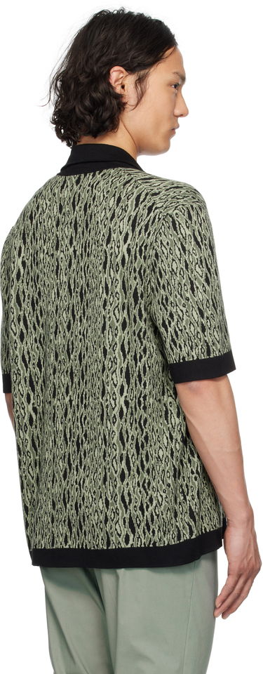 Sveter BOSS Hugo Jacquard Polo Shirt Zelené | 50536665, 2