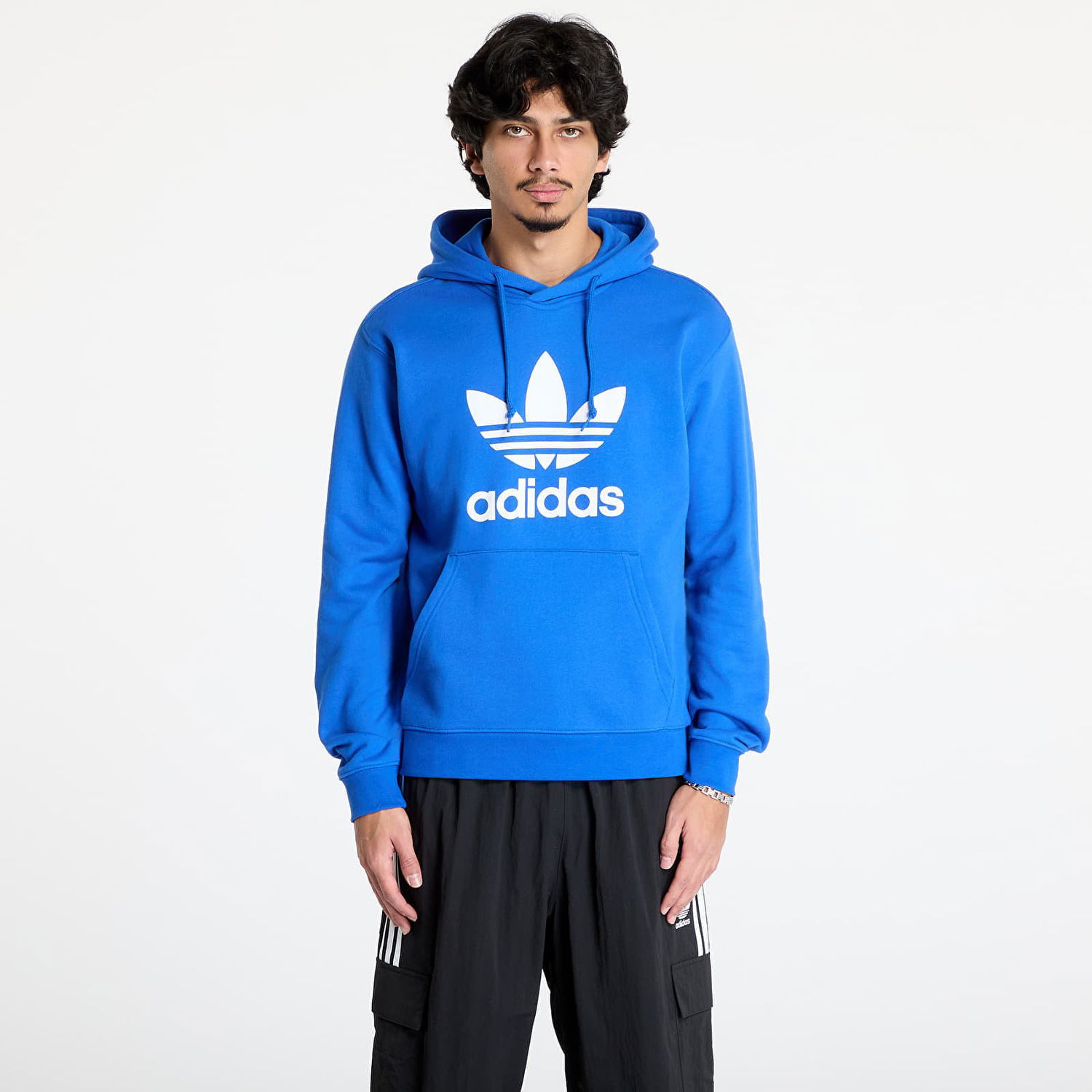 Mikina adidas Originals Men's Classics Trefoil Blue Hoodie Modrá | IZ1855, 0