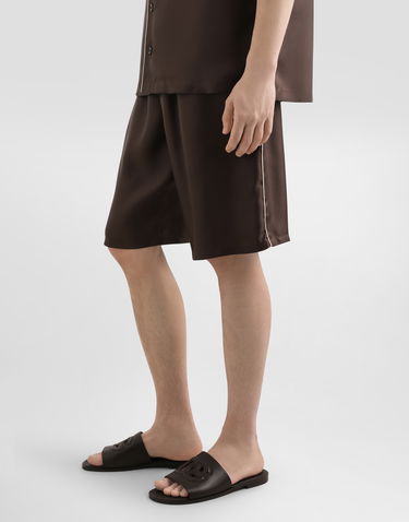 Šortky Dolce & Gabbana Dolce & Gabbana Silk Twill Shorts Hnedá | GV5MAZFU10SM1213, 3