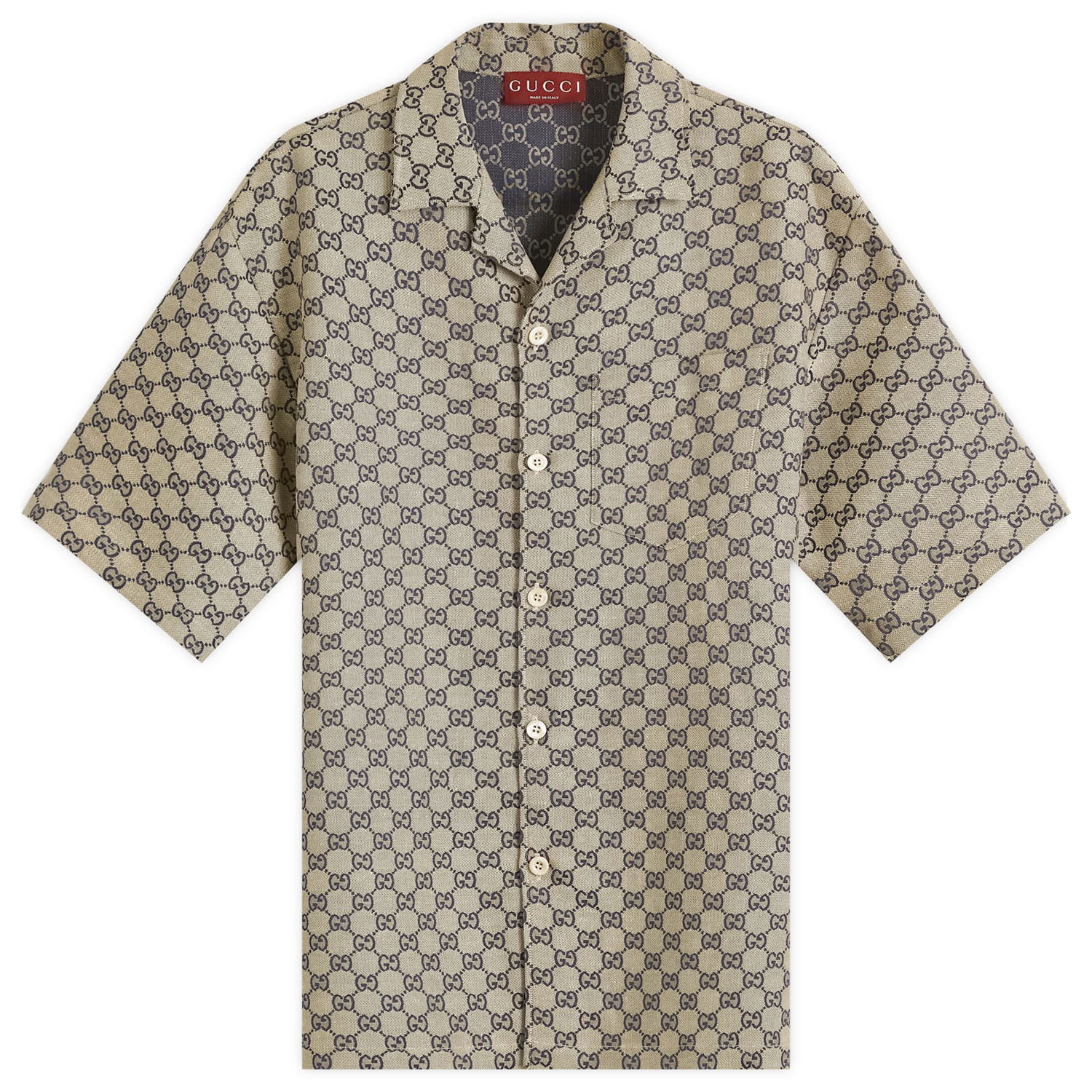 Košeľa Gucci Jacquard GG Supreme Vacation Shirt Béžová | 742707-ZAM7G-9118, 0