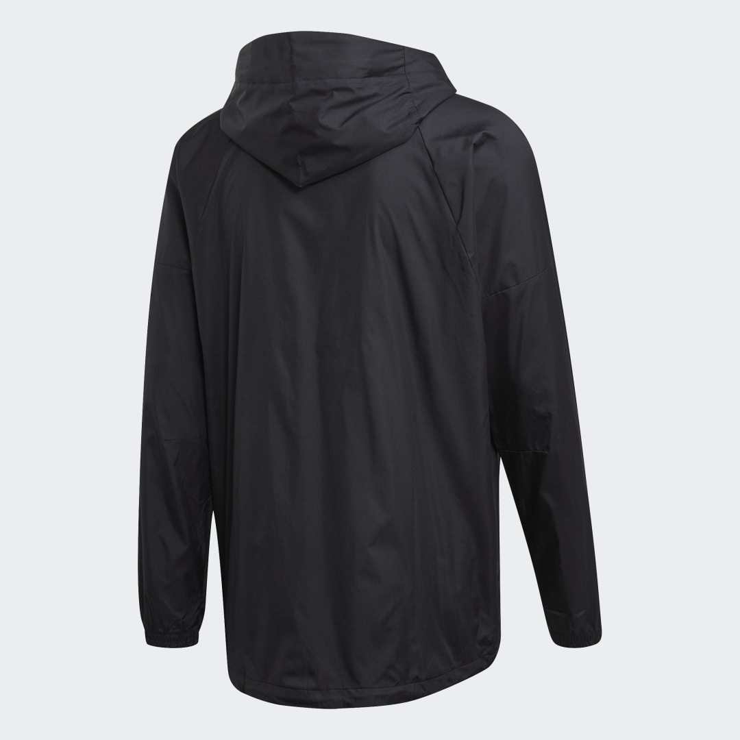 Black Sportswear Jacket With Hood