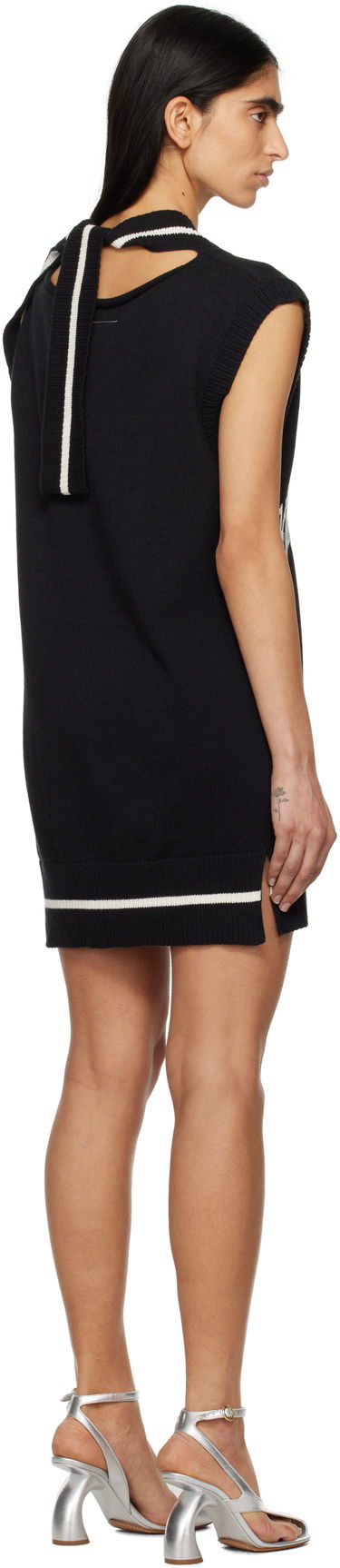 Šaty Maison Margiela MM6 Maison Margiela Varsity Jacquard Mini Dress Čierna | S52DA0060 M13085, 2
