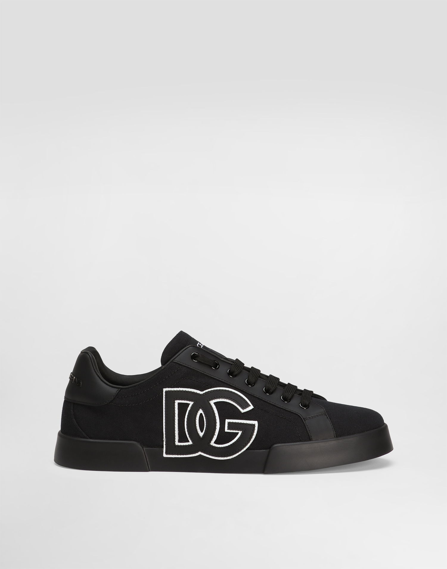 Tenisky a topánky Dolce & Gabbana Dolce & Gabbana Portofino Light Strobel Canvas and Calfskin Čierna | CS2343AE6298B956, 0