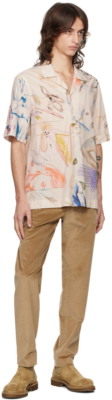 Košeľa Paul Smith Paul Smith Printed Short Sleeve Shirt Béžová | M1R-905U-N02442-92, 3
