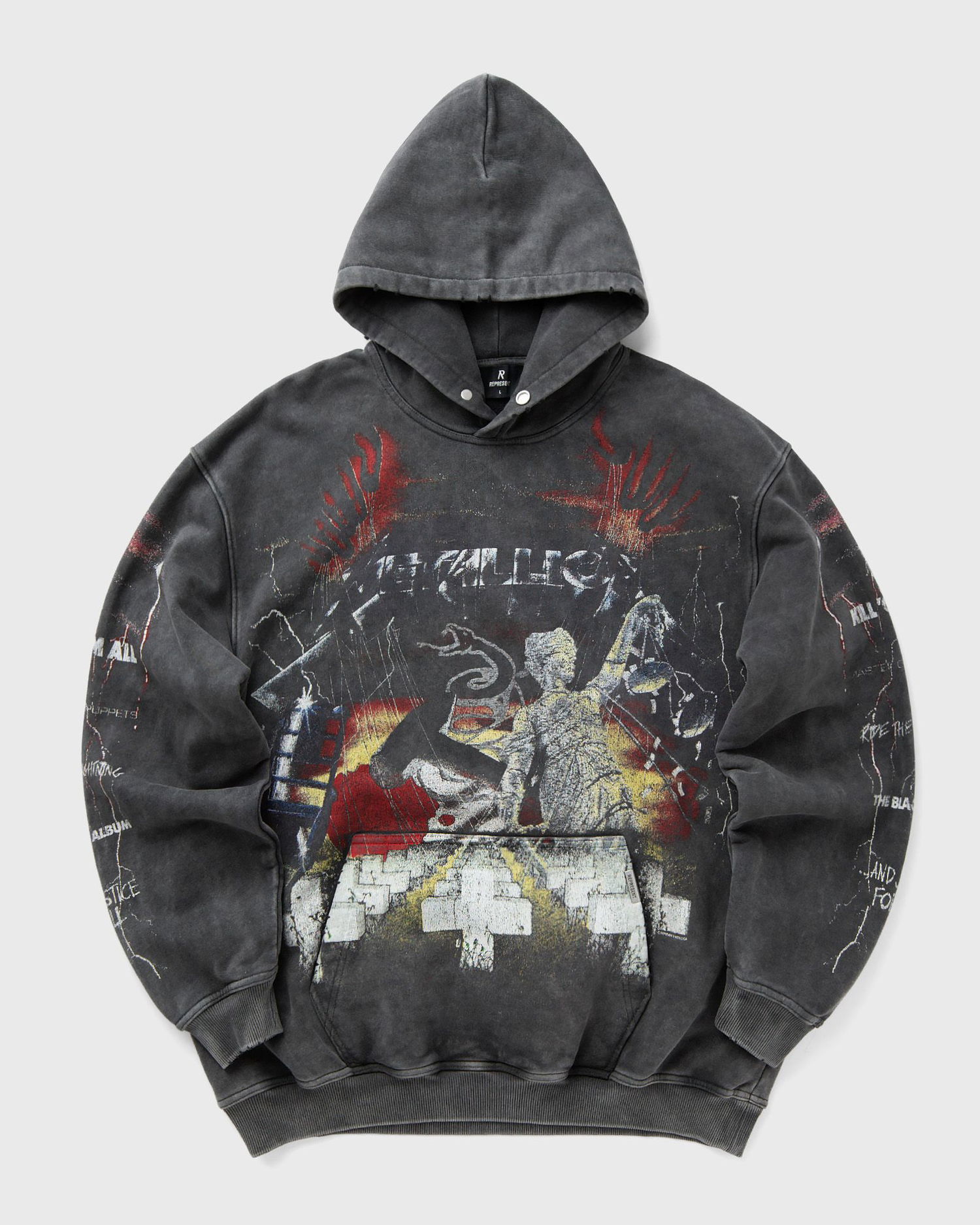 Mikina Represent Clo Represent Metallica Master of Puppets Hoodie Čierna | MLM4374-020, 0