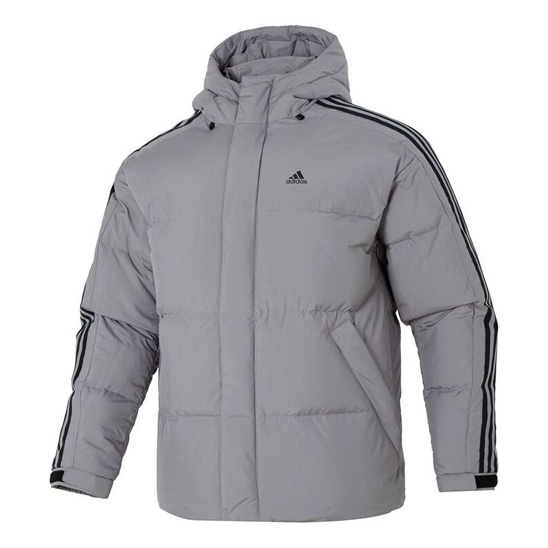 Prešívaná bunda adidas Originals 3-Stripe Puff Down Coat Šedá | IT8733