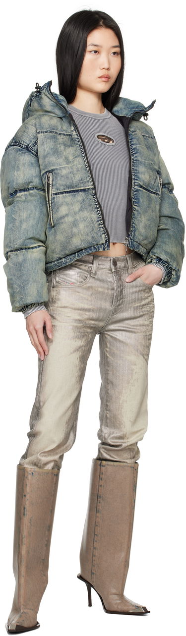 Prešívaná bunda Diesel Denim Puffer Jacket Modrá | A14549 0SKAI, 3
