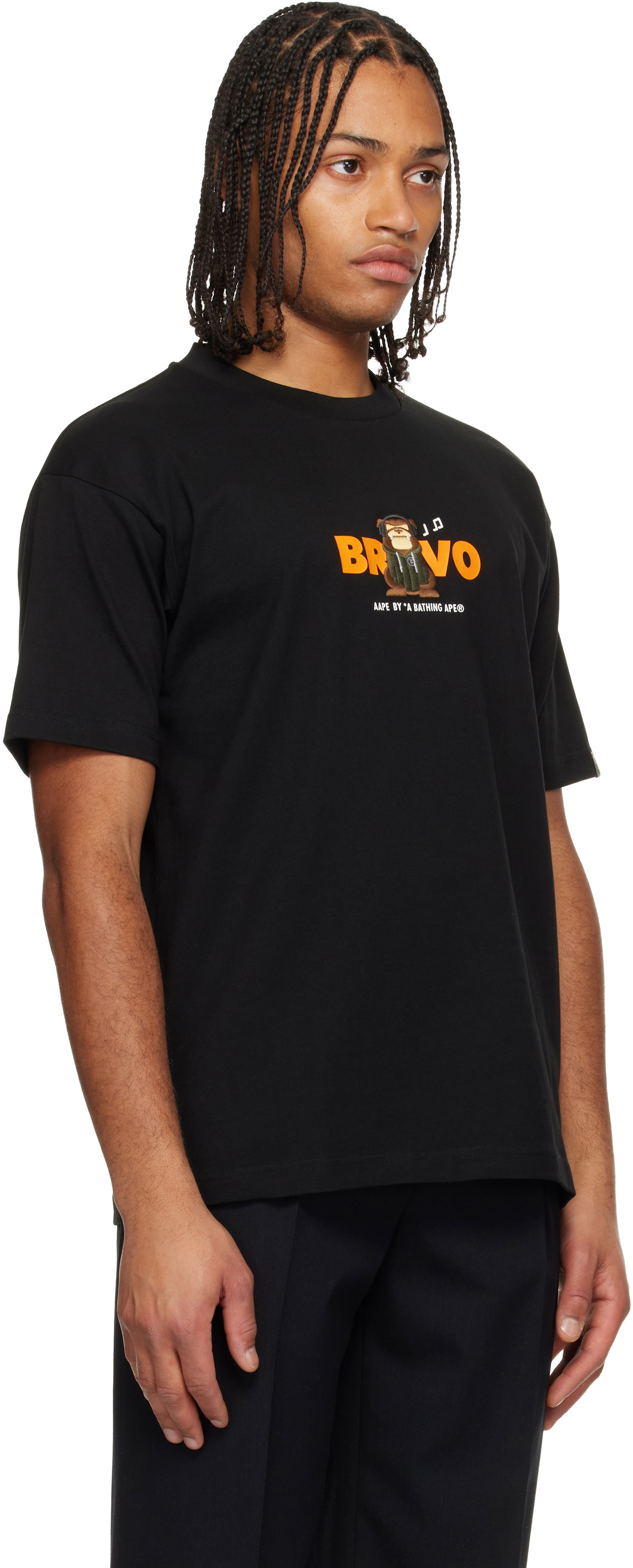 Tričko AAPE by A Bathing Ape AAPER Graphic T-shirt Čierna | AAPTEM1618XXNBKX, 1