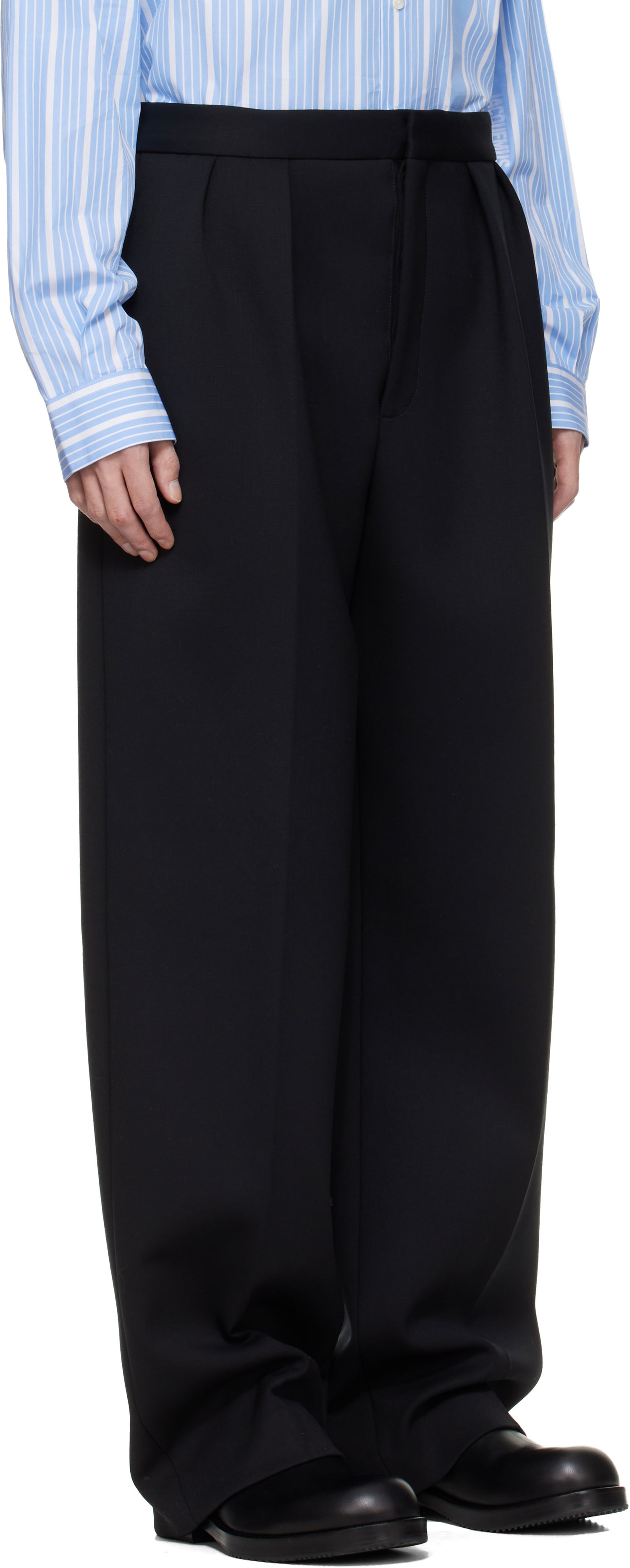 Nohavice Jacquemus 'The Citta' Pleated Tailored Trousers Čierna | 25HPAM00536AW00695, 1