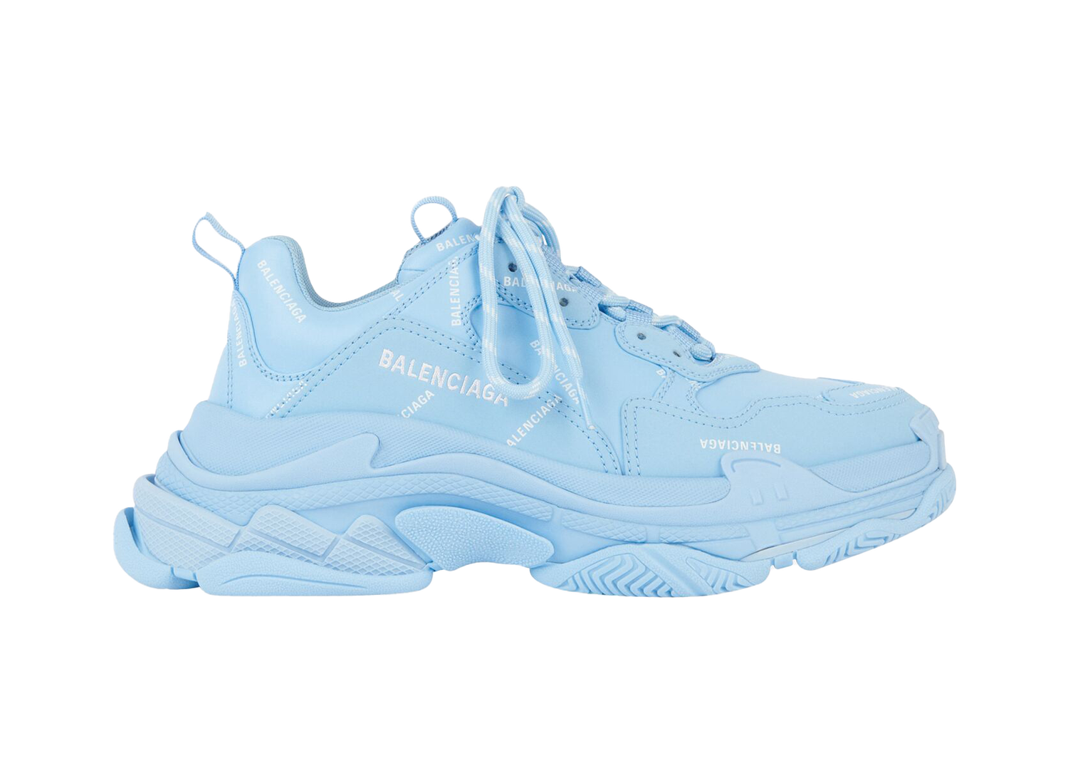 Tenisky a topánky Balenciaga All Over Logo Triple S Blue Grey W Modrá | 524039W2FA14090, 0