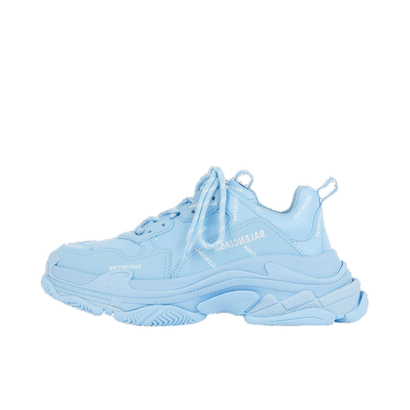 Tenisky a topánky Balenciaga All Over Logo Triple S Blue Grey W Modrá | 524039W2FA14090