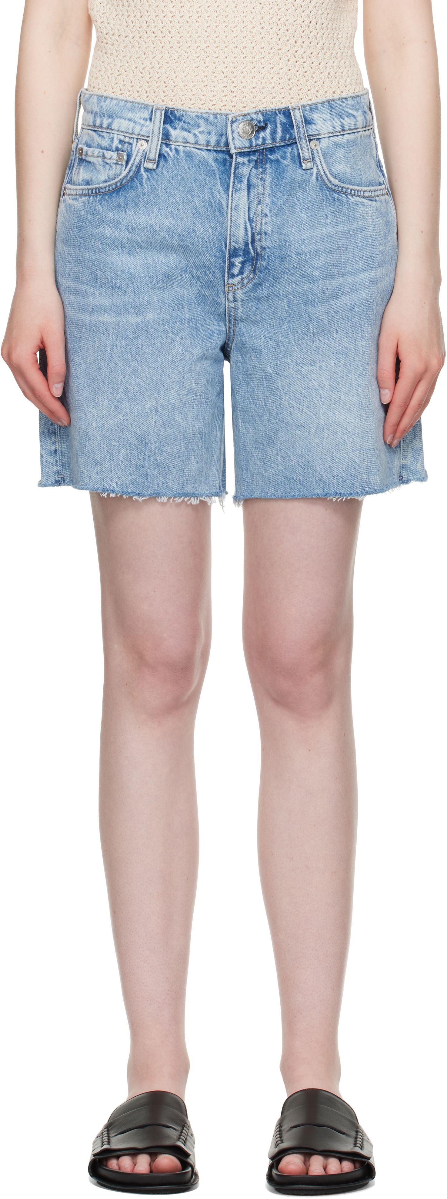 Šortky rag & bone Rag & Bone Kaia Denim Shorts Modrá | WDD25P9001RGMA, 0